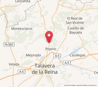 Map of Cervera de los Montes, Castille-La Mancha