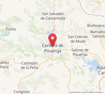 Map of Cervera de Pisuerga, Castille and León