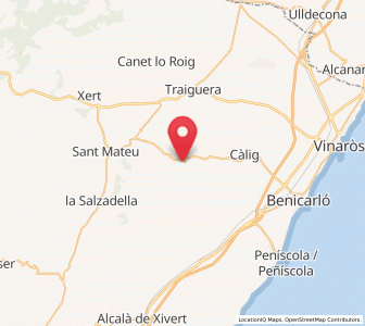 Map of Cervera del Maestre, Valencia