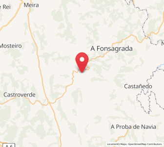 Map of Chaín, Galicia