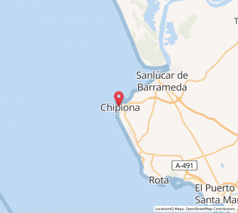 Map of Chipiona, Andalusia