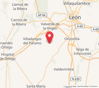 Map of Chozas de Abajo, Castille and León
