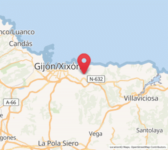 Map of Cimadevilla, Asturias