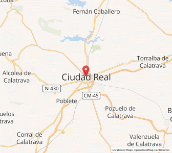 Map of Ciudad Real, Castille-La Mancha