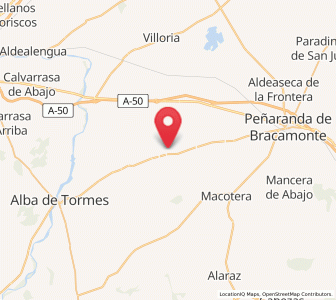 Map of Coca de Alba, Castille and León