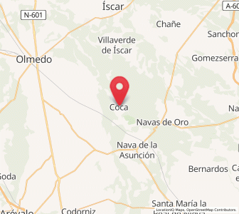 Map of Coca, Castille and León