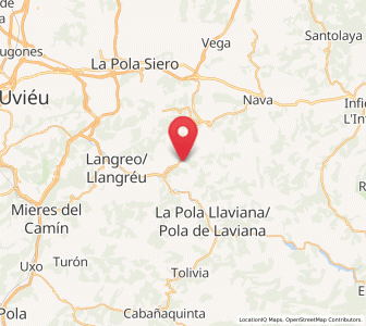 Map of Cocaño, Asturias