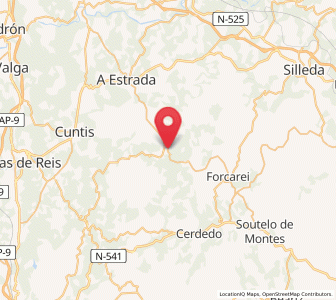 Map of Codeseda, Galicia