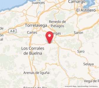 Map of Cohiño, Cantabria