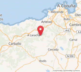 Map of Coiro, Galicia