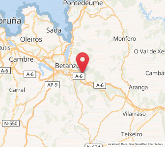 Map of Colantres, Galicia