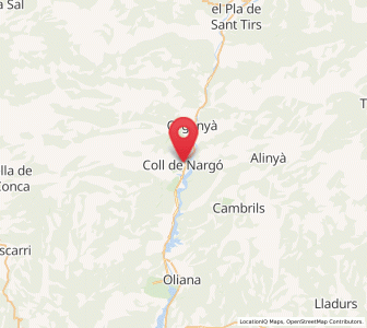 Map of Coll de Nargó, Catalonia