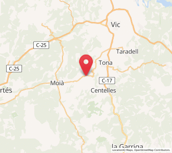 Map of Collsuspina, Catalonia