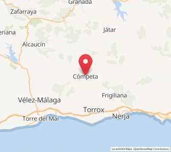 Map of Cómpeta, Andalusia