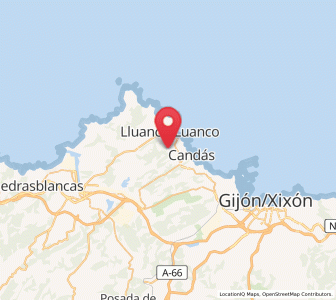 Map of Condres, Asturias