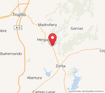 Map of Conquista de la Sierra, Extremadura