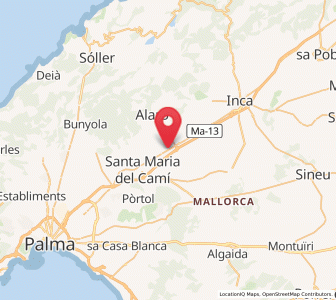 Map of Consell, Balearic Islands