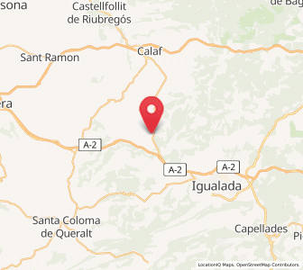 Map of Copóns, Catalonia