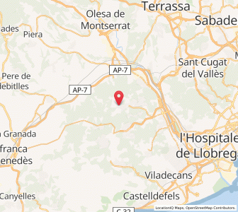 Map of Corbera de Llobregat, Catalonia