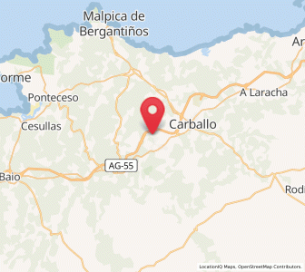Map of Coristanco, Galicia