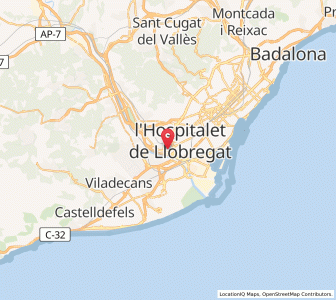Map of Cornellà de Llobregat, Catalonia