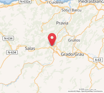 Map of Cornellana, Asturias