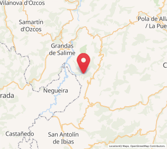 Map of Cornollo, Asturias