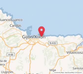 Map of Corolla, Asturias