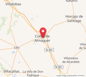 Map of Corral de Almaguer, Castille-La Mancha