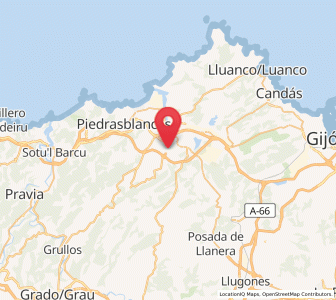 Map of Corros, Asturias