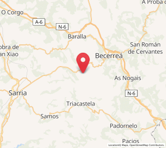 Map of Cortella, Galicia