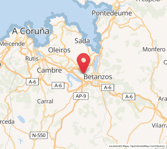 Map of Cortiñán, Galicia