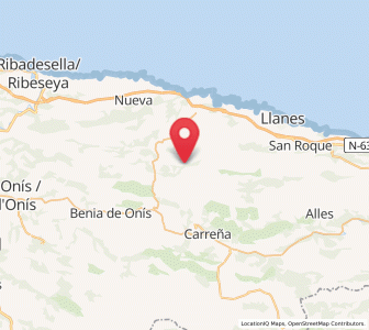 Map of Cortines, Asturias
