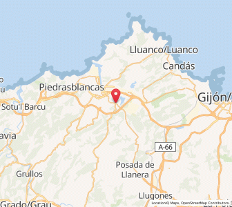 Map of Corvera de Asturias, Asturias