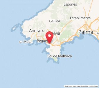 Map of Costa de la Calma, Balearic Islands