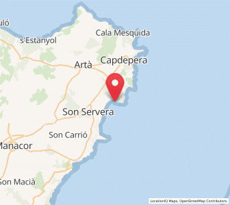 Map of Costa de los Pinos, Balearic Islands