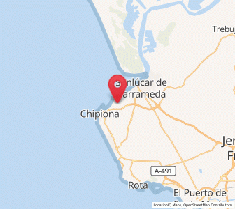 Map of Costa de Sanlúcar, Andalusia