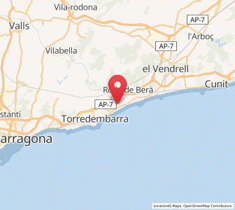 Map of Creixell, Catalonia