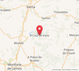 Map of Cruz do Incio, Galicia
