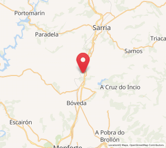 Map of Cubela, Galicia
