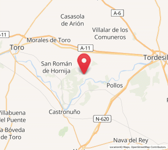 Map of Cubillas, Castille and León
