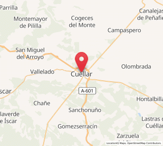 Map of Cuéllar, Castille and León