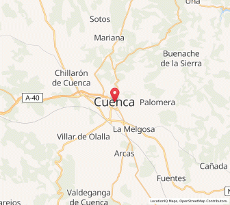 Map of Cuenca, Castille-La Mancha