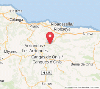 Map of Cuenco, Asturias