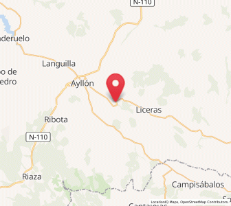 Map of Cuevas de Ayllón, Castille and León