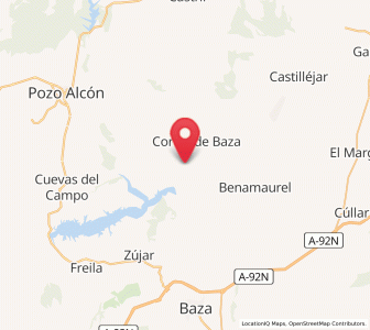 Map of Cuevas de las Cucharetas, Andalusia