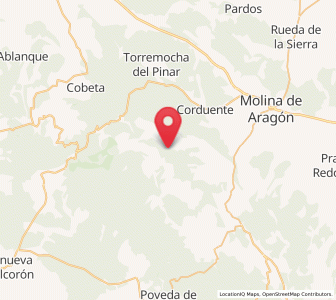 Map of Cuevas Minadas, Castille-La Mancha