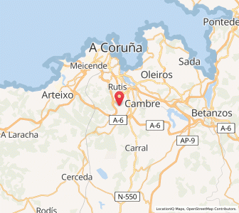 Map of Culleredo, Galicia