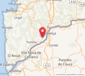 Map of Currás, Galicia