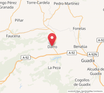 Map of Darro, Andalusia
